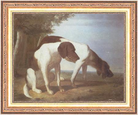 framed  Jacques-Laurent Agasse Foxhounds in a Landscape, Ta3070-1